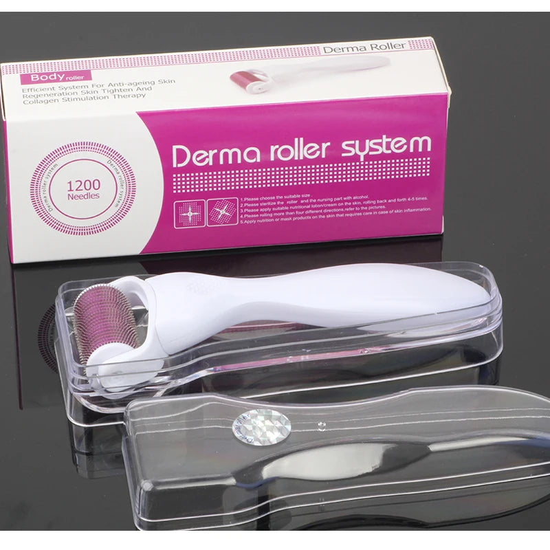 Derma Roller DRS 1200 Needles Microneedling Therapy Beauty Enhancement For Cellulite Stretch Marks Hair Loss Body Skin Care