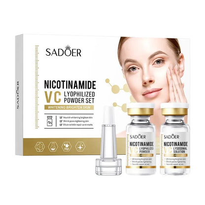 Face Serum Niacinamide Whitening  Freeze-Dried Podwer Set Shrink Pores Hydrating Brighten Anti-Aging Anti Wrinkle Skin Care