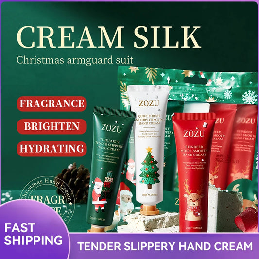 Christmas Hand Cream 5-piece Set Fragrance Gift Box Moisture Prevent Dry Cracking Gently Nourishes Rejuvenat Treat For Hand Skin