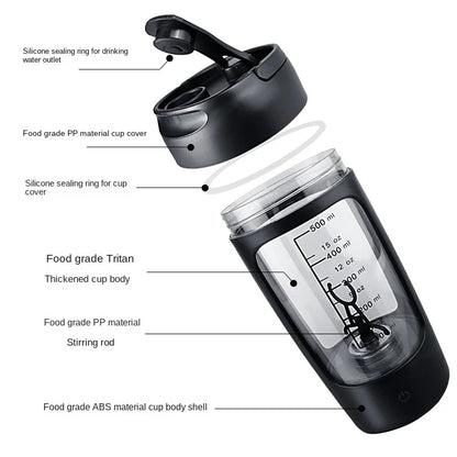 650ml USB Electric Portable Whey Protein  Shaker bottle  Fully Automatic