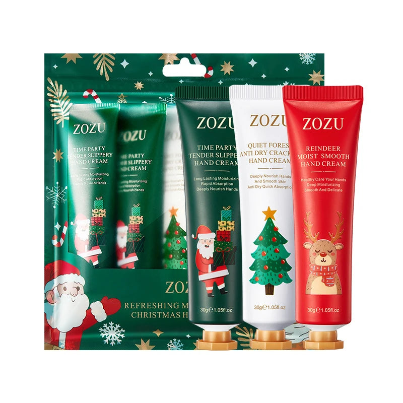 Christmas Hand Cream 5-piece Set Fragrance Gift Box Moisture Prevent Dry Cracking Gently Nourishes Rejuvenat Treat For Hand Skin