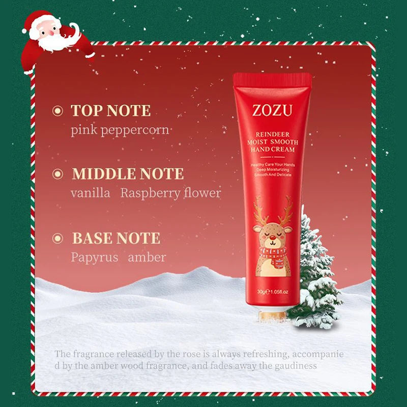 Christmas Hand Cream 5-piece Set Fragrance Gift Box Moisture Prevent Dry Cracking Gently Nourishes Rejuvenat Treat For Hand Skin