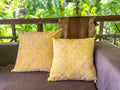 Soft yellow pattern pillow