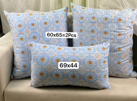 floral blue pillow