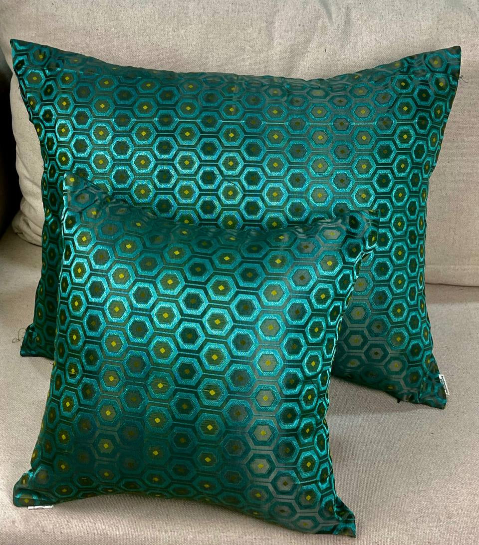 Green pattern pillow