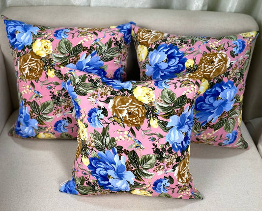 Purple flower pillow