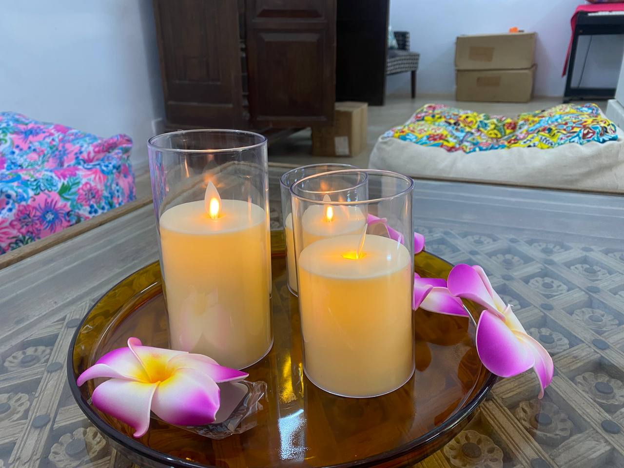 LED soft flame candle remote