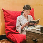 Large red sitting cushion