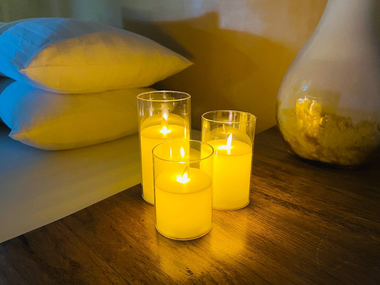 LED soft flame candle remote